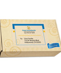 Front view of Avery full-sheet printable shipping labels box, matte clear, inkjet, 8.5 x 11 in, 25 sheets.