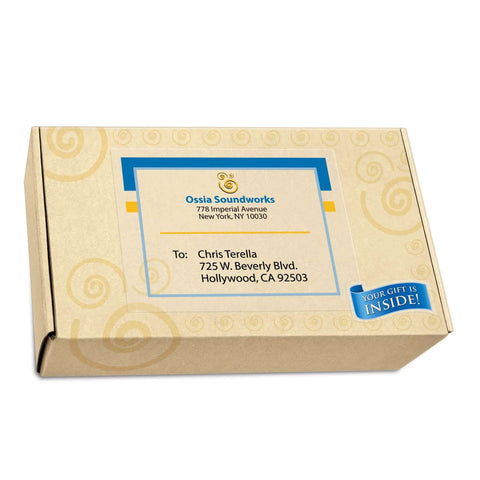 Front view of Avery full-sheet printable shipping labels box, matte clear, inkjet, 8.5 x 11 in, 25 sheets.