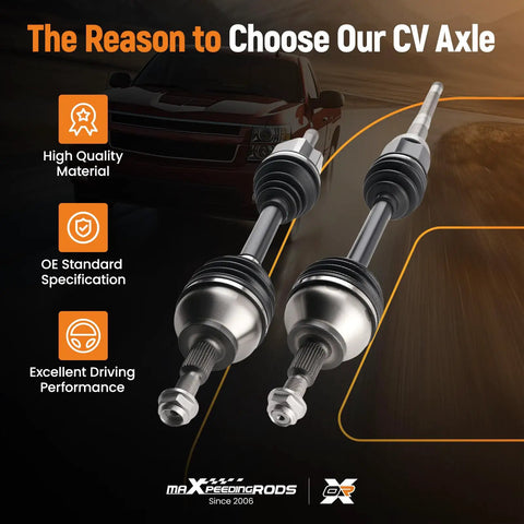 Pair Front CV Axle Shafts Assembly For Ford Escape And Lincoln MKZ AWD Direct Fit Replacement showing dual axles, quality design.