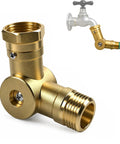 Hose Connector 180 Degree And 360 Degree Brass Garden Hose Elbow Adapter For RV And Camper Use Twist Free No Fuss Kink Resistant Easy Faucet Connection For Outdoor Hoses And Watering, brass elbow