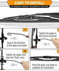Jeep Wrangler TJ 13 Inch Wiper Blades Replacement Front Windshield All Weather Direct Fit Easy Install Pack Of 2 instruction steps