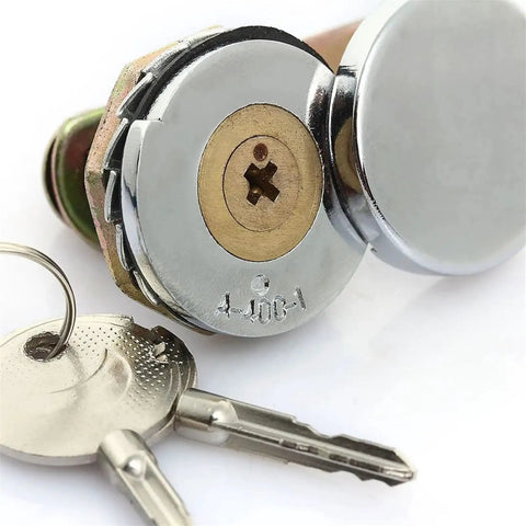 Cam Lock Padlock For Security Doors And Cabinets 16mm Camlock With 2 Keys Heavy Duty Lock That Keeps Your Mailbox Drawers