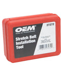 Red case of Stretch Belt Installation Tool For European And Asian Cars Pro Grade Belt Tensioner Kit With Expanded Pin Config