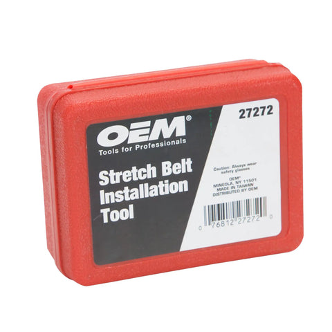 Red case of Stretch Belt Installation Tool For European And Asian Cars Pro Grade Belt Tensioner Kit With Expanded Pin Config