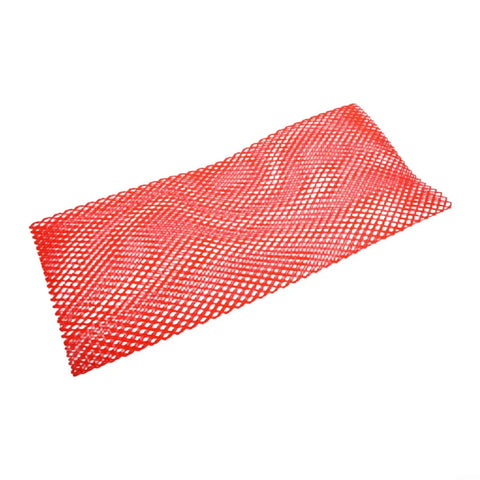 Orange PVC Mesh Diving Tank Sleeve Anti Scratch Protective Cover for 12L Cylinders, adjustable fit up to 18cm diameter, shown unrolled