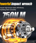 Beast Mode High Torque Brushless Impact Wrench 750 Nm Half Inch Drive For Auto Repair And Construction Heavy Duty Impact Gun For Fast Bolt Removal Long Lasting Power Versatile And Easy To Use motor close-up