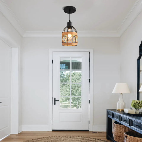 Dope Black Modern Pendant Lighting Set Two Pack Adjustable Pendant Light Fixture For Kitchen Island With E26 Bulb Base Easy To Install And Clean Contemporary Pendant Lights Today in a hallway