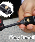 Person installing Stainless Steel Compound Bow Stabilizer Adapter Quick Disconnect Mount for easy setup.