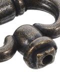 Close-up of Vintage Zinc Alloy Single Hole Cabinet Pull Handles Set, Retro Style Drawer Hardware in durable polished finish