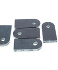 Badass Weld On Chassis Tabs Featuring Three Eighth Inch Center Holes Crafted From Heavy Duty Quarter Inch Steel Perfect For Rock Solid Suspension Upgrades And Ultimate Hot Rod Customization Pack Of Five.