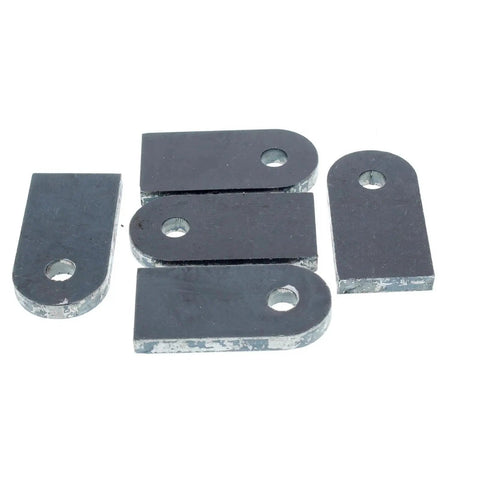 Badass Weld On Chassis Tabs Featuring Three Eighth Inch Center Holes Crafted From Heavy Duty Quarter Inch Steel Perfect For Rock Solid Suspension Upgrades And Ultimate Hot Rod Customization Pack Of Five.