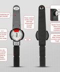 Dial Indicator Torque Wrench With One Half Inch Drive 0-100 Nm Range High Precision Torque Meter 3 Percent Accuracy Pro Grade Tool