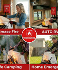 4 Pack 40x40 Inch Fiberglass Fire Blankets With 1 Pair Fire Resistant Gloves and 4 Hooks for various fire suppression scenarios