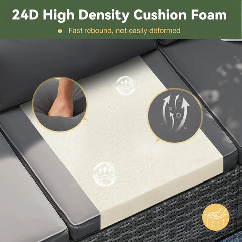 Replacement Outdoor Cushions For Patio Furniture 14 Piece Deep Seat Cushions For 6 Seat Patio Conversation Sets Splash Proof