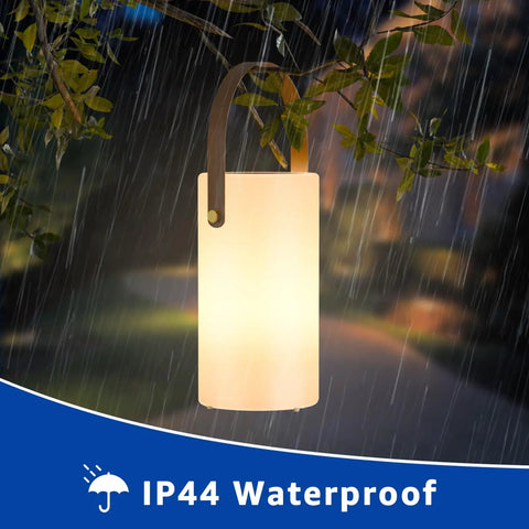 Solar Lantern Table Lamp 2 In 1 Portable USB Rechargeable LED Cordless Light With Remote Control 8 Color Options Waterproof IP44 in rain