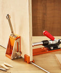 34 Piece Pocket Hole Jig Kit With Toolbox Adjustable Versatile Pocket Hole Jig Set Featuring 11 Inch C Clamp Fixtures