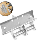 Sturdy Heavy Duty Cabinet Door Hinge With Self Closing Spring Damper in white zinc finish, close-up view.