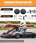 Turn Your Ride Into An Electric Powerhouse With This 24V 250W Dual Wheel Cart Conversion Kit for a go kart on a track
