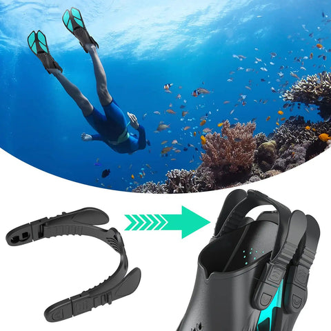 Image of Adjustable Strap With Quick Release Buckles For Snorkel Fins Replacement Parts featuring durable silicone link button system.