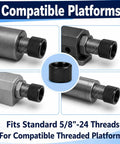 Four Pack Range Ready 5/8X24 Thread Protector Caps For Caliber Three Zero Eight Lr308 Rifles Cnc Machined Olive Drab Oxide Finish Heavy Duty Barrel Dust Caps Build Tough And Go The Distance On The Range - close-up of threaded caps.