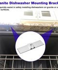 Dishwasher Mounting Bracket Kit For Granite And Solid Surface Counters, Replacement Granite Grabbers for easy installation
