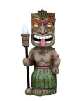 Flickering Tiki Torch Solar Light For Outdoor Decor, Solar Powered LED Garden Statue With Realistic Flame, 14.5 Inches High