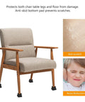 Chair with Silicone Chair Leg Protectors Non Slip Furniture Pads Set Of 16 for Hardwood Floors preventing scratches and noise.