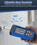 Rechargeable Pinless Moisture Meter For Drywall, Wood, Walls, And Masonry, Non Destructive Humidity Detector With 20 To 100 Mm Measuring Depth, Type C Charging, Pro Grade, Handy For Lumber, Concrete, And More, Blue testing tile wall moisture with alarm thresholds