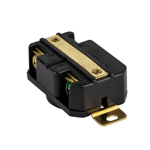 Locking NEMA L6-20R Flush Mount Receptacle For Generators, 20 Amp 250 Volt Twist-Lock Outlet, Built Tough, Nylon Face