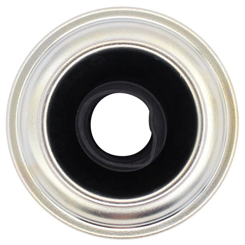Crush Drivetrain Shake Fast With This Heavy Duty Driveshaft Center Support Bearing And Mount Boot Kit Replacement For Volkswagen Touareg Porsche Cayenne Suv 2003 To 2010 - top view of bearing with metallic finish and circular design