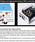 CNC controller for 6040 XC60F CNC Router With 1.5KW Spindle And Linear Guide, featuring easy one-click start