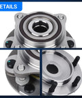 Six Lug Front Wheel Bearing And Hub Assembly For Toyota Tacoma 2005 To 2021 4WD 4Runner 2003 To 2021 FJ Cruiser detail view
