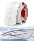 Heavy Duty 6 Foot Keel Guard For Fiberglass And Aluminum Boats Self Adhesive Hull Shield, rolled, white rubber, easy peel and stick.