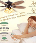 Universal Ceiling Fan Remote Control Kit Replacement for Multiple Brands and Models with Up and Down Light Control in use