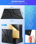 Twelve Pack Straight Up Soundproof Foam Panels For Walls Self Adhesive High Density Acoustic Treatments To Smooth Out Room Reverb And Kill Echo In Home Studios Black, showing dimensions and texture.