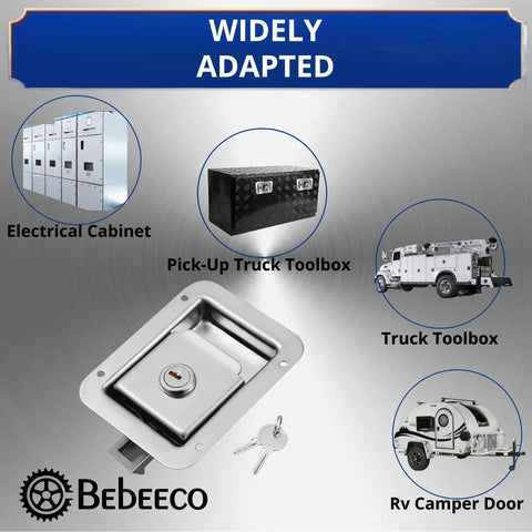 Heavy Duty Stainless Steel Truck Tool Box Lock With Spare Keys For Pickup Toolbox Handle Latch Rust Proof Hella Durable Security Hardware Smart Fit Built Damn Tough For Over The Road Work And Weekend Hauling Projects