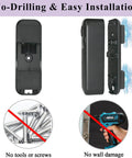 Magnetic Doorbell Camera Mount For Video Doorbell 2nd Gen No Drilling Holder Magnet Mount For Apartment Office Easy To Install Works On Iron Doors And Metal Surfaces Strong Magnetic Hold Hassle Free Installation. Front and side view showing no tools needed.