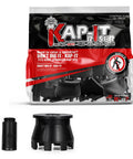1.5 Inch Pop Up Riser Extension 10 Pack No Dig Stackable Irrigation Adapter Tool Free Height Lift Solution Easy Setup for Lawn Sprinklers Durable Black Plastic Universal Yard System Component packaged view