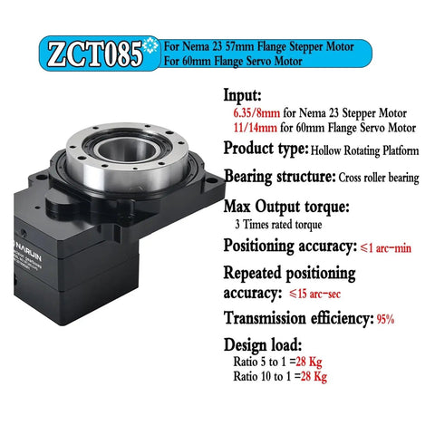 Heavy Duty Hollow Rotary Actuator Direct Cam Indexer Replacement For Cnc Cutting Tables with cross roller bearing design.