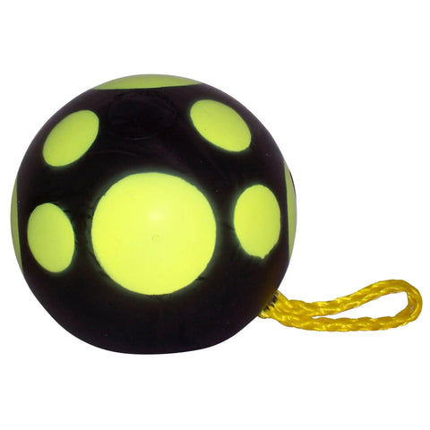 Ultra Portable 9 Inch Sand Filled Archery Target with carry handle, featuring a round shape and bright pattern for visibility.