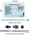 Two Pack Survival Signal Mirror Set 2 By 3 Inch Reflective Rescue Mirrors For Hiking Camping Outdoor Gear And Emergency Signaling Beefy Acrylic Construction with instructions