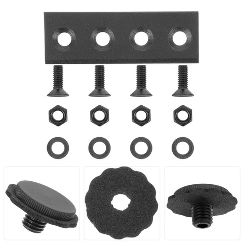 Heavy Duty Sliding Barn Door Hardware Connector Track Bracket Set For Strong Rail Support Easy Install Black Finish