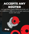 Top Shelf Phenolic Router Table Insert Plate Designed For Porter Cable And Bosch Routers With Precision Level Lock Rings for any router.