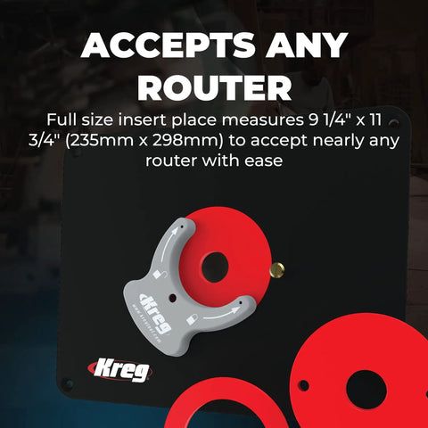 Top Shelf Phenolic Router Table Insert Plate Designed For Porter Cable And Bosch Routers With Precision Level Lock Rings for any router.