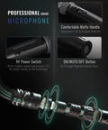 True Diversity UHF Wireless Microphone System With Auto Scan And 1000 Tunable Channels showing controls and interior components