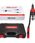 Rivet Nut Tool Kit With 11 Mandrels And 110 Rivet Nuts Beefy Yet Precise Rivnut Gun Set shown with case and packaging