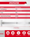 Commercial Exit Door Panic Bar With External Lever In Silver Stainless Steel, Fireproof Lock Set, product specifications table