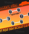 1/64 Scale Diecast Car Wheels And Tires Set Mixed Random Realistic Wheel Rims With Printed Detail Variety Pack Image