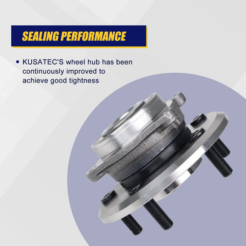 Front Wheel Bearing And Hub Assembly 513286 For Dodge Journey 2009 To 2020 Front Driver And Passenger Side 5 Lug Bolts With ABS Compatible With Ram ProMaster 1500 2500 3500 Front, close-up view