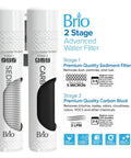 Countertop Bottleless Water Cooler Dispenser With Self Cleaning Filtration System, Hot Cold And Room Temperature Water, Includes Free Extra Replacement Filters, UL Listed And Energy Star Approved, with Brio 2-stage water filter chart